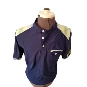 Sunseeker Australia Short Sleeve Swim Men's Shirt Size Medium Blue yellow
